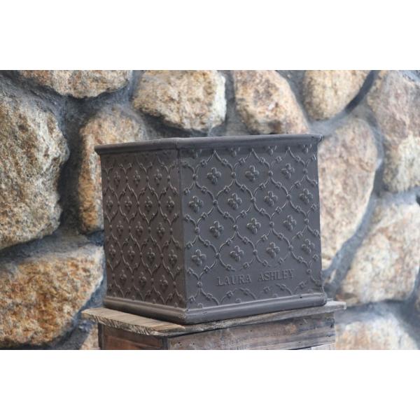 廃盤*ローラアシュレイ*ファイバークレイ*キューブ*22センチ*植木鉢*おしゃれ 廃盤*ローラアシュレイ*ファイバークレイ*キューブ*22センチ