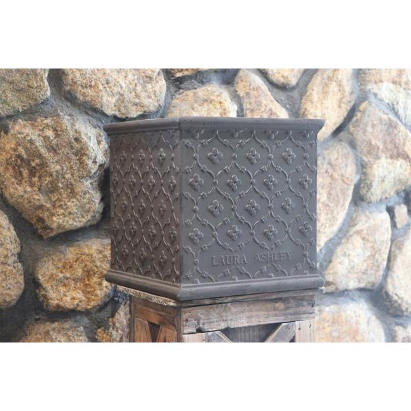 廃盤*ローラアシュレイ*ファイバークレイ*キューブ*22センチ*植木鉢*おしゃれ 廃盤*ローラアシュレイ*ファイバークレイ*キューブ*22センチ*植木鉢