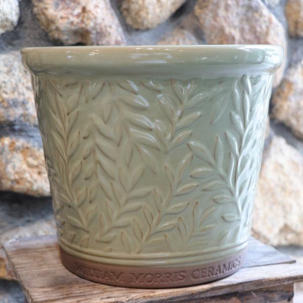 ウイリアムモリス William Morris パルナスポット Mサイズ ミントグリーン 陶器鉢 植木鉢 寄せ植え 鉢植え お洒落 おしゃれ ブランド 高級 インテリア