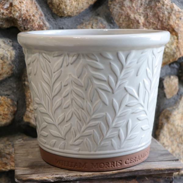 ウイリアムモリス William Morris パルナスポット Mサイズ ホワイト 陶器鉢 植木鉢 寄せ植え 鉢植え お洒落 おしゃれ ブランド 高級 インテリア