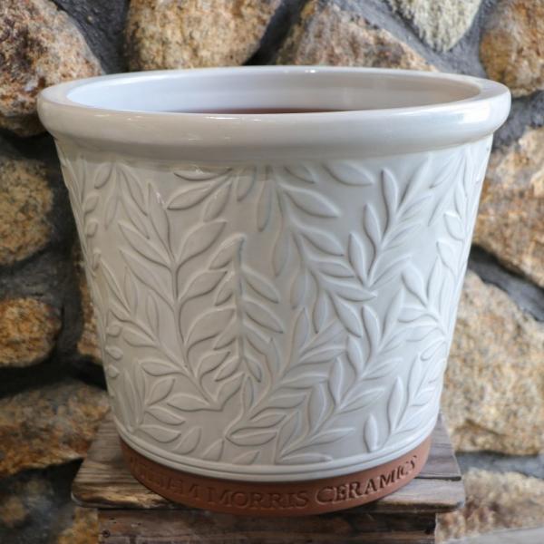 ウイリアムモリス William Morris パルナスポット Lサイズ ホワイト 陶器鉢 植木鉢 寄せ植え 鉢植え お洒落 おしゃれ ブランド 高級 インテリア