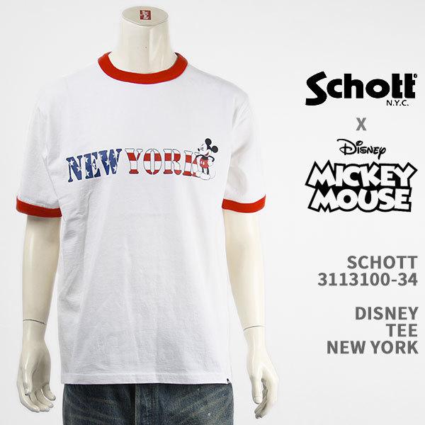 Schott Disney Vbg fBYj[ ~bL[}EX sVc K[ SCHOTT DISNEY TEE NEW YORK MICKEY MOUSE 3113100-34yKi/z