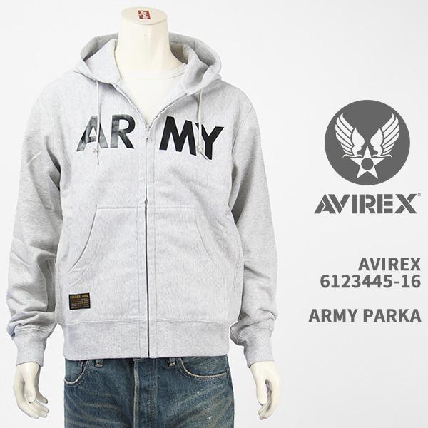 Avirex アビレックス ジップパーカー アーミー AVIREX ARMY ZIP PARKA  6123445-16【国内正規品/ミリタリー/フルジップ/ジップアップ】