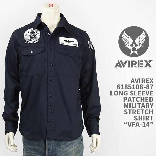 AVIREX 【国内正規品】AVIREX アビレックス パッチド ミリタリーシャツ 