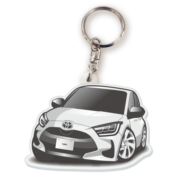 カーアクリルキーホルダー トヨタライセンス商品 ヤリス ちびくる