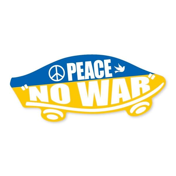 NO WAR 戦争反対 ウクライナ 国旗 ピースマーク 平和 VANS風デザイン 反戦