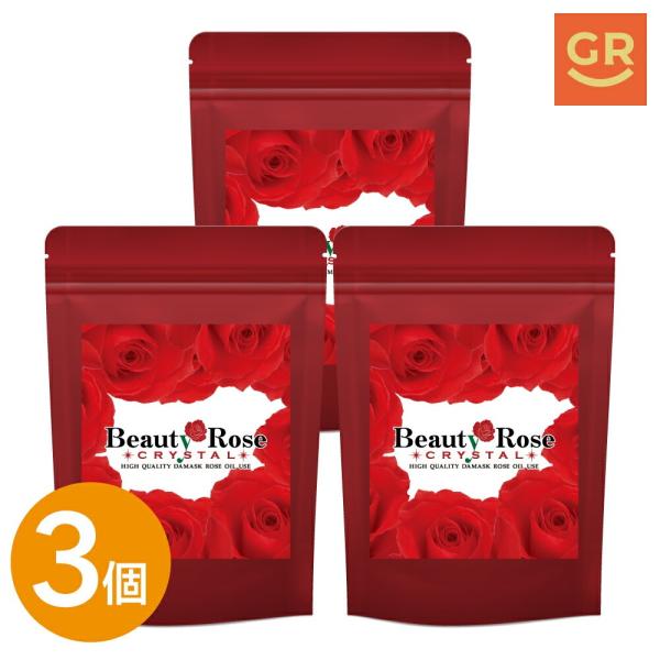 【公式｜3個セット】ビューティーローズクリスタル30粒 ローズサプリ 薔薇サプリ ブルガリア産ダマスクローズオイル100％使用 香料不使用