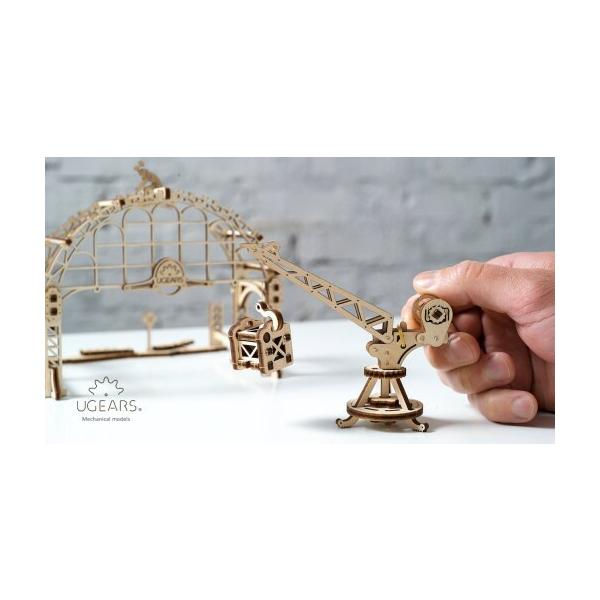 UGears ���[���}�j�s�����[�^�[ 70032 Rail mounted manipulator   ���J�j�J���^�E���V���[�Y �R���N�^�u���@�B���f�� �m�� �E�b�h�p�Y�� 3D �H��L�b�g ���{�^ ���i�摜2