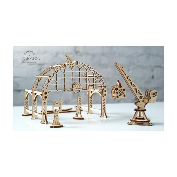 UGears ���[���}�j�s�����[�^�[ 70032 Rail mounted manipulator   ���J�j�J���^�E���V���[�Y �R���N�^�u���@�B���f�� �m�� �E�b�h�p�Y�� 3D �H��L�b�g ���{�^ ���i�摜3