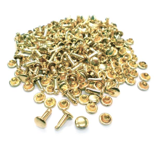 レザークラフト カシメ頭6mm  足8mm100組簡易包装定形外発送（日時ご指定できません)代引き不可※インフォメーションをご確認ください。ご了承の上、ご購入をお願いします。※現物に近い色が出る様に写真を撮っておりますが、多少濃く見えたり薄...