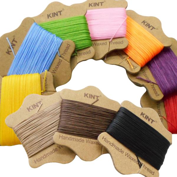 ロウ引き糸　ロウビキ糸20ｍ0.45mm/0.55mm/0.65mmの太さより選択素材：ポリエステル中国製◇薄付きのロウ引き糸です。お好みにあわせて必要な場合はロウ引きを施してください。 ◇◇太さや長さは多少誤差があります。目安としてお考え...