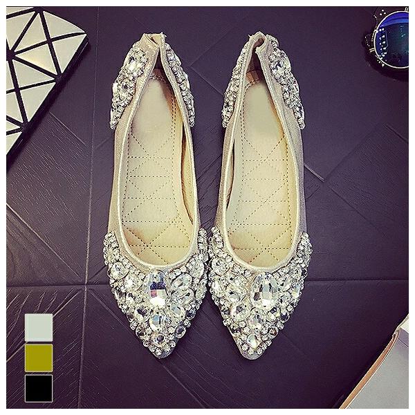 パンプス フラット ビジュー 結婚式の人気商品 通販 価格比較 価格 Com