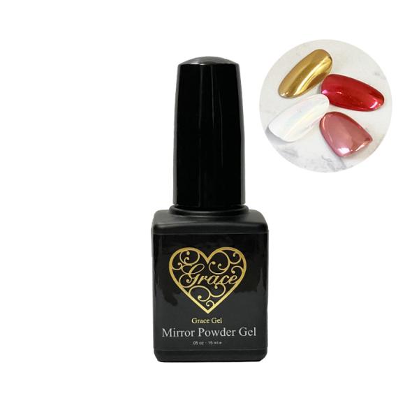 HEMAフリー ミラーパウダー　ユニコーンパウダー　オーロラパウダー　ミラーネイル　ユニコーンネイル　オーロラネイル　どのタイプのパウダーも少量できれいに付着してはがれにくい！