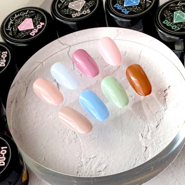 商品名：HEMAフリー ラブリーカラージェル内容量：3ml種類：DU-01〜DU-16商品説明：1度塗りと2度塗りでカラーバリエーションが変わるカラージェル。発売元：株式会社グレースガーデン（0120-102828）商品区：雑貨