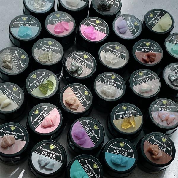 ねんどジェル グミジェル 3Ｄネイル 立体ネイル ネイルパーツ ノンワイプ ジェルネイル ジェムストーンシリーズ商品名：ラブリーポリマークレイジェル　ジェムストーンシリーズ容量：4ml商品詳細：こねて使えるねんどジェル/グミジェルのジェムス...