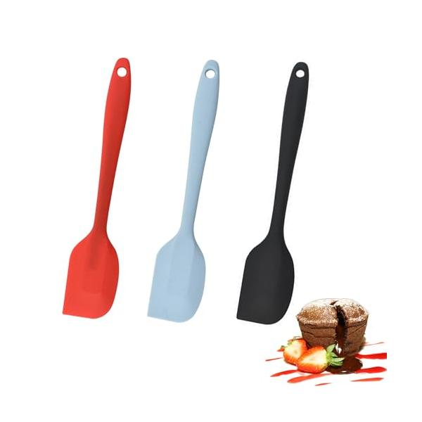 ゴムヘラ シリコンヘラ スパチュラ シリコン製 キッチンアイテム ゴムベラ 耐熱 キッチンツール 食洗器対応 シリコン製 製菓器具 料理 お菓子作り レッド*ブルー
