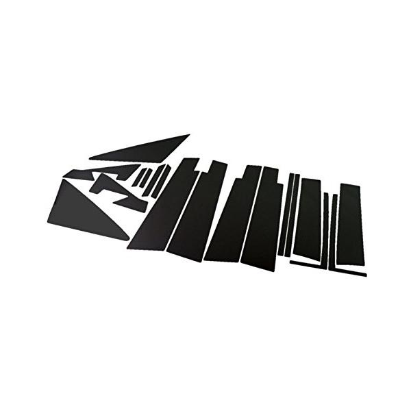 BRIGHTZ プレマシー CR系 超鏡面ブラックメッキピラーパネルカバー 18PC バイザー有り用   PIL-BLA-321   5137