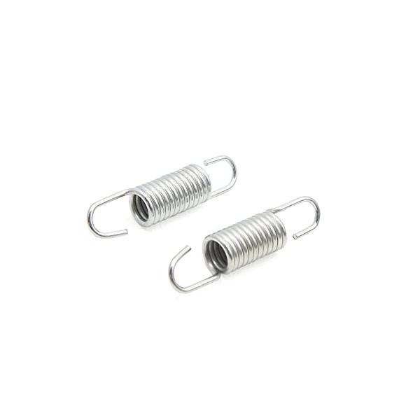 ACROPIX オートバイのブレーキペダルリターンスプリング ユニバーサル 長さ6cm シルバー トーン 2個
