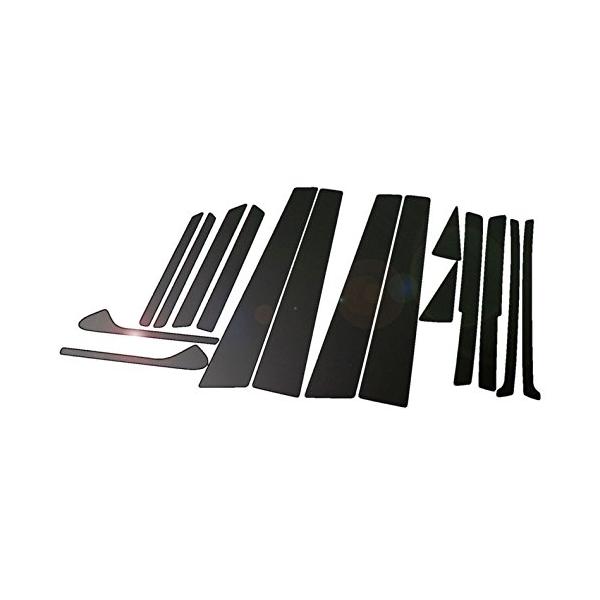 BRIGHTZ ムーブ 175系 超鏡面ブラックメッキピラーパネルカバー 16PC バイザー無し用   PIL-BLA-349   5174