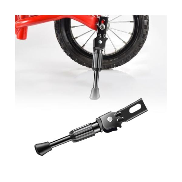 TVETE 自転車 キックスタンド 16インチ サイドスタンド 子供用自転車適用 炭素鋼製 簡単取り付け 滑りにくく 座金付き