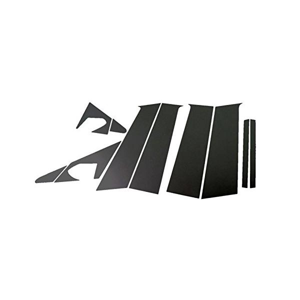 BRIGHTZ ギャランフォルティス スポーツバック CX系 超鏡面ステンレスブラックメッキピラーパネル バイザー無用 10PC   PIL-BLA-168   CX4A CX6A CX3A CX4 CX6 C