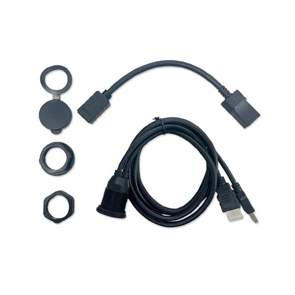 エンラージ商事 スペーシア カスタム ギア MK94S MK54S USB HDMI ケーブルソケットセット * 純正ナビ 社外ナビ対応 USBとHDMI接続をサポート 専用設計