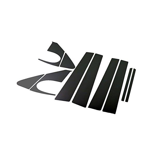 BRIGHTZ カローラアクシオ NZE164 NRE160 NZE161 超鏡面ステンレスブラックメッキピラーパネル バイザー無用 12PC   PIL-BLA-160   カローラ アクシオ 160 バイ
