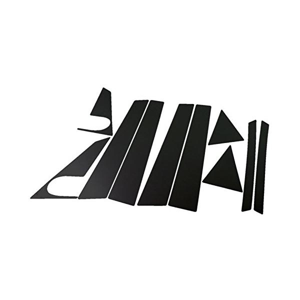BRIGHTZ プリウス 20系 超鏡面ブラックメッキピラーパネルカバー 10PC バイザー無し用   PIL-BLA-299   5012
