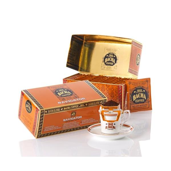 Bacha Coffee バシャコーヒー  * ナビゲーターコーヒーテイスター詰め合わせ、25 x 12g 個別包装 100%アラビカ シングルサーブフィルターバッグ