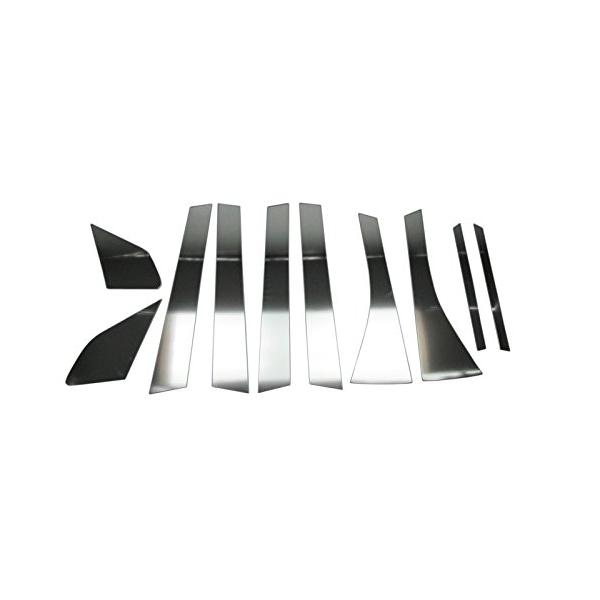 BRIGHTZ フィット GE系 超鏡面ブラックメッキピラーパネルカバー 10PC バイザー無し用   PIL-BLA-283   5068