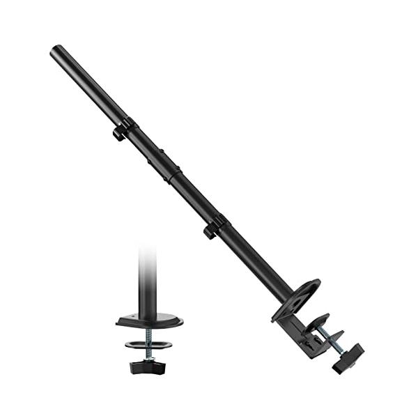 ACCURTEK モニターアーム用 支柱取付け ポールのみ ロングタイプ 長さ80cm クランプ式 グロメット式 ネジ固定 直径3.5cm