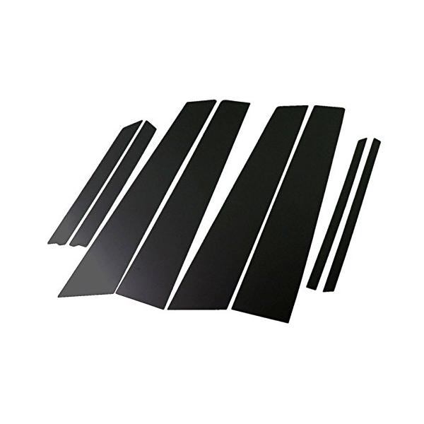 BRIGHTZ オーリス 151 152 154 超鏡面ステンレスブラックメッキピラーパネル バイザー無用 8PC   PIL-BLA-314   NZE151H NZE154H ZRE152H ZRE154H NZE151 NZE154