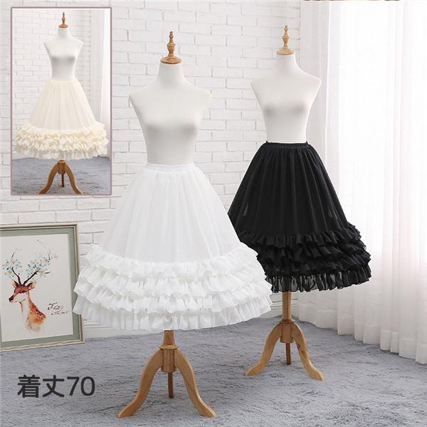 パニエ ロリータ ワイヤー有り 普段使い 70cm ゴスロリ ソフトチュール cosplay Lolita