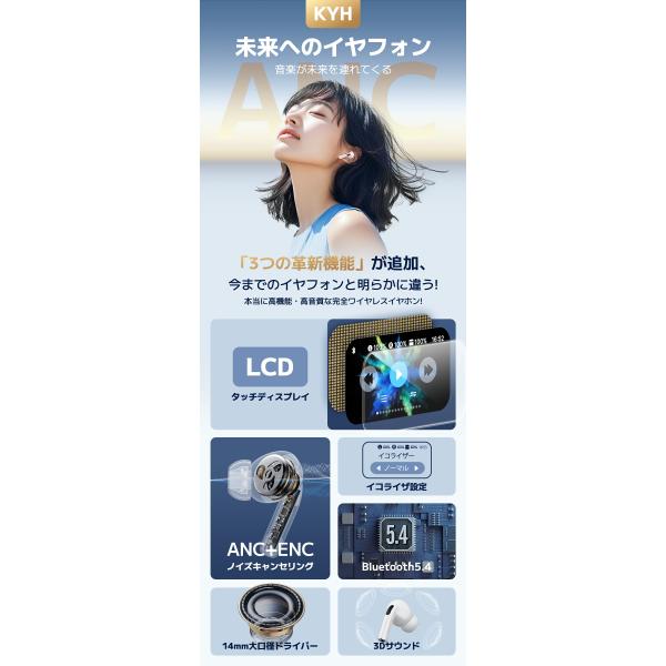 �������炱��I���C�����X�C���z���yANC�Ή��E�t���t���C���z���E���@�\�t���^�b�`�X�N���[���z�C���z�� bluetooth 5.4 Bluetooth �C���z�� ANC�m�C�Y�L�����Z�� ���i�摜4