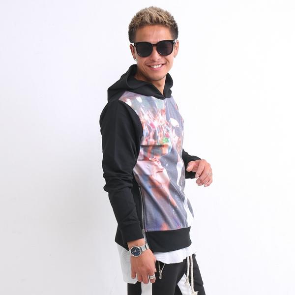 ストリート パーカー メンズ ストリート系 スウェット プリント プルオーバー パーカ ブラック ホワイト 黒 白 サイドジップ Buyee Buyee 日本の通販商品 オークションの代理入札 代理購入