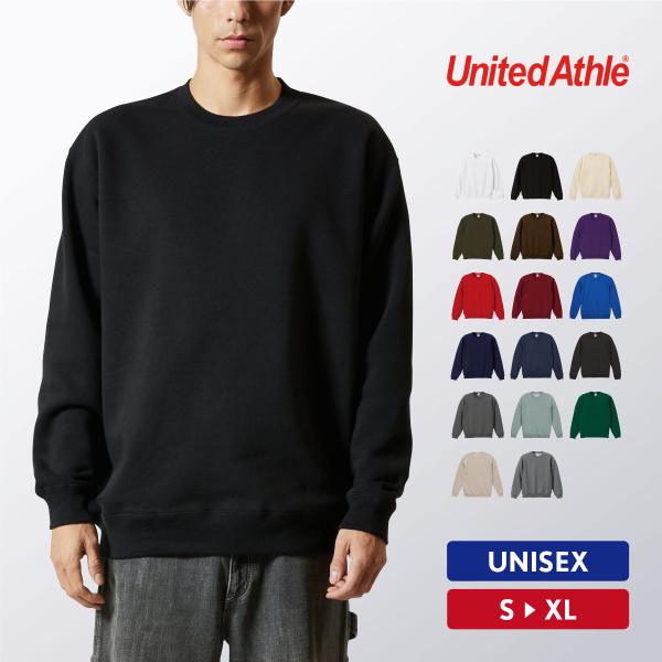 品番：5928-01品名：10.0オンス T/Cクルーネックスウェット（裏起毛）ブランド：United Athle ユナイテッドアスレ●素材10.0oz 裏起毛綿52%、ポリエステル48%（表糸：綿100%）●サイズスペック(cm)S / ...