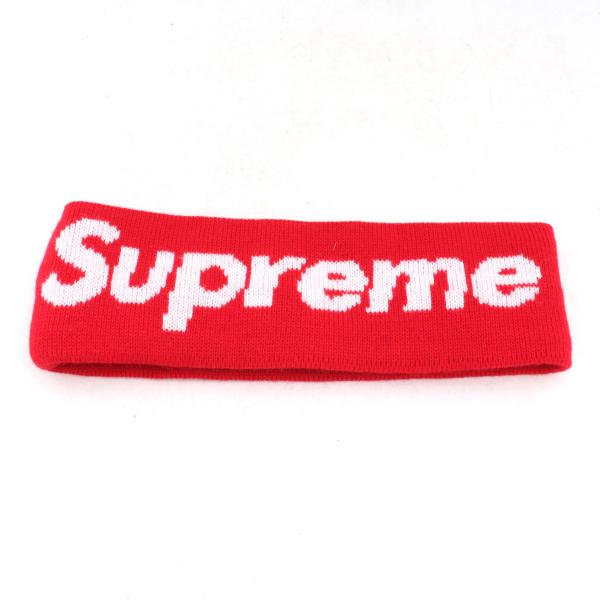 SUPREME × NEW ERA BIG LOGO HEADBAND ヘアバンド レッド シュプリーム