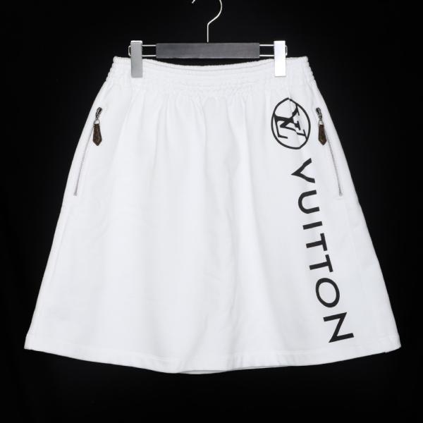 未使用 LOUIS VUITTON Sporty Skirt Mサイズ ホワイト 1A9LV9 ルイヴィトン スポーティー スカート コットン LV  ロゴ logo