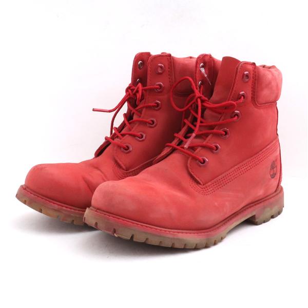 26.5cm相当 TIMBERLAND ブーツ レッド 8.5W A148Z 4240 