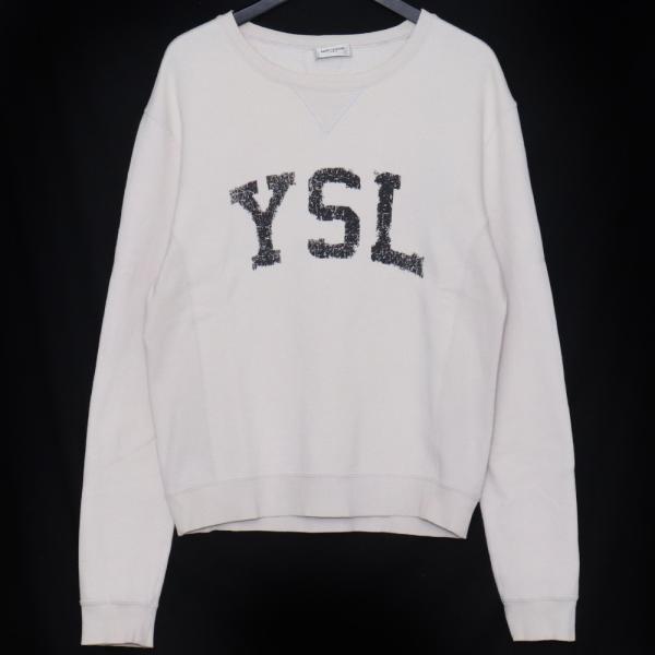 SAINT LAURENT ベージュ YSLスウェット Mサイズ Thumbnail-807761Y36SV2355_A.