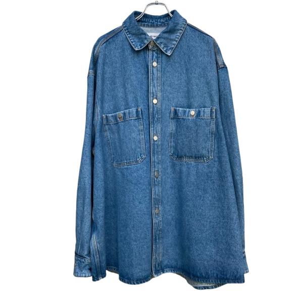 HED MAYNER 24SS BLUE INDIGO FADED HEAVY DENIM OVER SHIRT フェイ