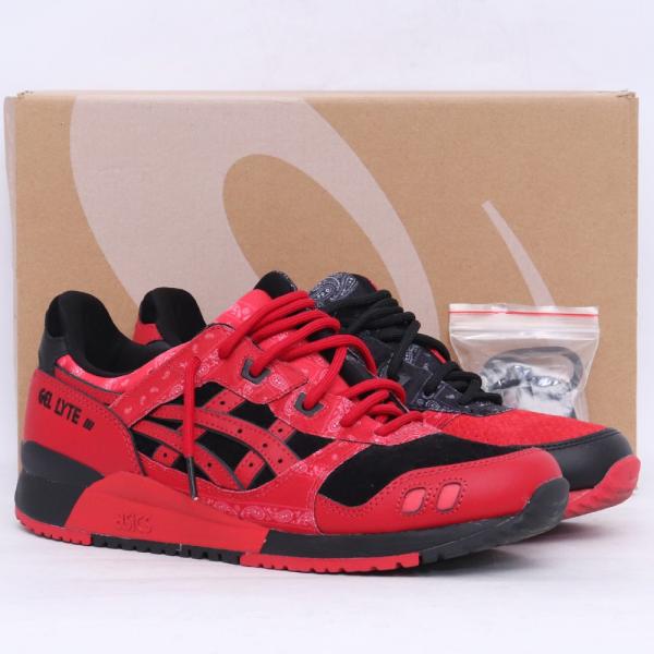 27cm ASICS × RED SPIDER Gel-Lyte 3 Red/Black 1201A854-001 アシックス レッドスパイダー ゲルライト3 スニーカー レッド/ブラック