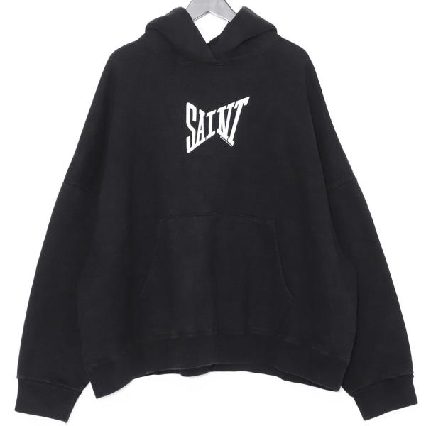 SAINT MICHAEL RIBON HOODIE Lサイズ ブラック SM--YS1-0000-039
