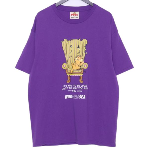 WIND AND SEA × GARFIELD S/S Tee Lサイズ パープル WDS-C-GAF-24-Q2 