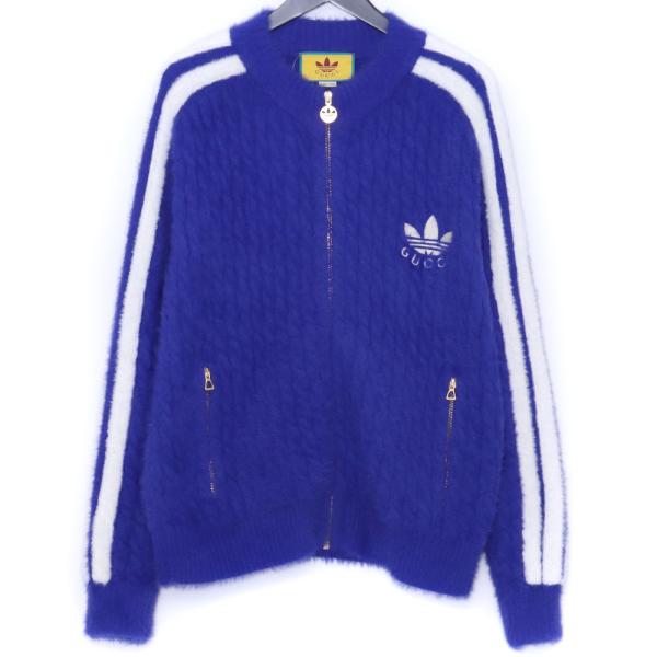 GUCCI × ADIDAS Wool Jacket Lサイズ ブルー 723091 XKCTX