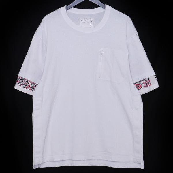 Sacai Bandana Print 半袖Tシャツ Lサイズ22-02697M SACAI Bandana Print T-shirt サイズ2 ホワイト 22-02697M サカイ