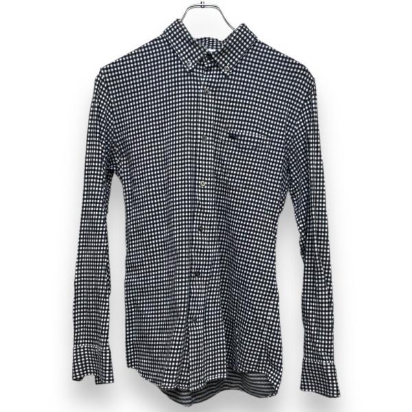 メンズ LACOSTE スリムフィット チェックシャツ US Sサイズ