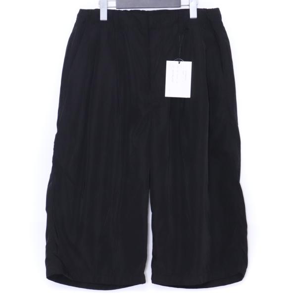 【新品未使用】andwang kirakira short pants パンツ 未使用 ALMOSTBLACK × KREVA WOVEN WIDE 2 TUCK 8 SHORTS サイズ1