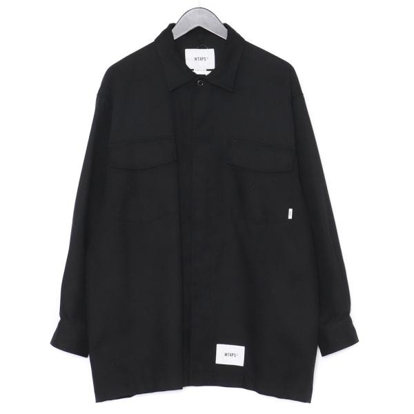 WTAPS HUEY L/S SHIRT POLY TWILL サイズ01 ブラック 221BRDT WTAPS HUEY L/S SHIRT POLY TWILL サイズ01 ブラック 221BRDT