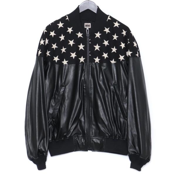 AiE ジャケット S ポリエステル　ダークグレー 未使用 AIE CPS Jacket C/L Canvas / Star Printed Mサイズ